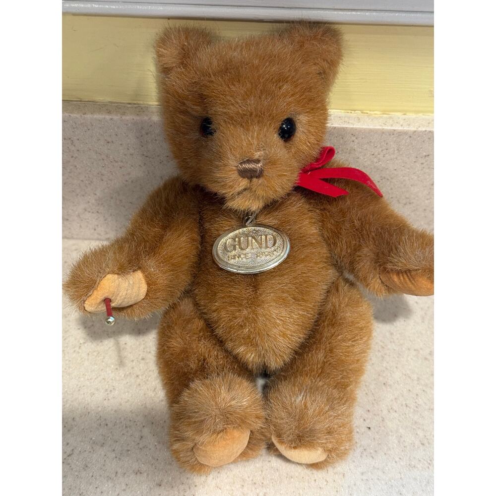 1989 Gund Teddy Bear Collector's Bear 9" Plush Limited Edition MISSING FLAG